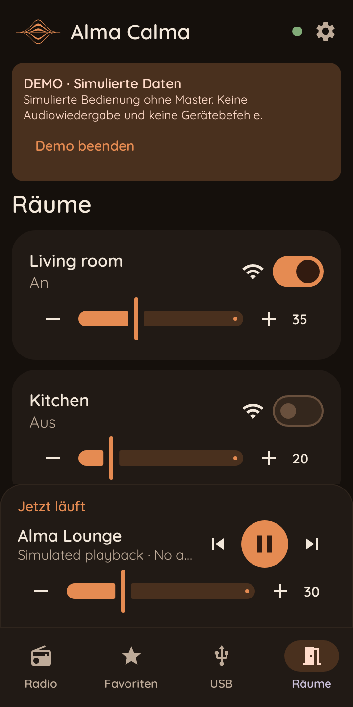 Alma Calma · Demo · rooms